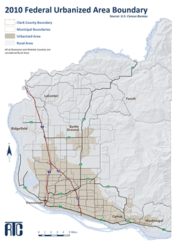 2010 Federal Urban Area Boundary Map